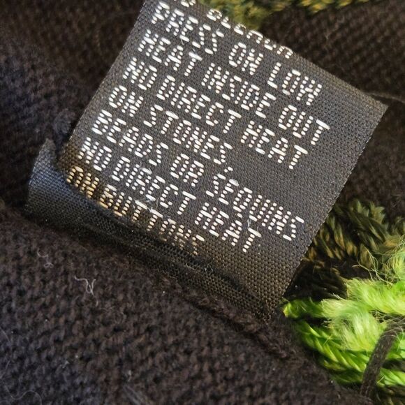 Vintage Berek Womens Sz S Sweater feather Collar Lily of the Valley Bell Flowers - Picture 11 of 12